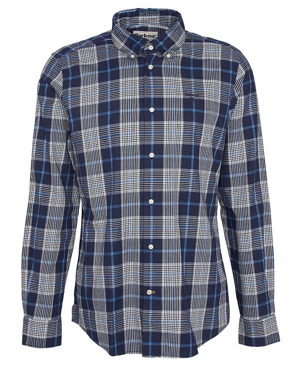 Barbour Pritchard Tailored Long Sleeved Shirt Blue | BABO87868