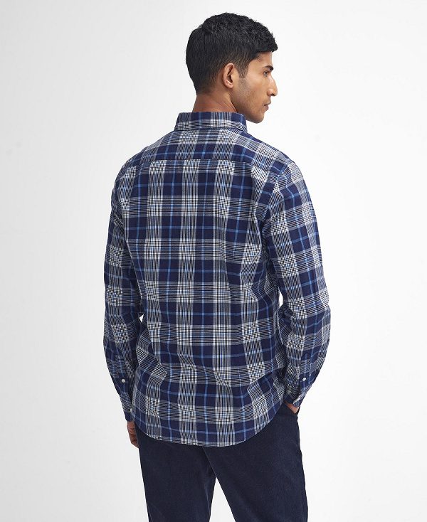 Barbour Pritchard Tailored Long Sleeved Shirt Blue | BABO87868