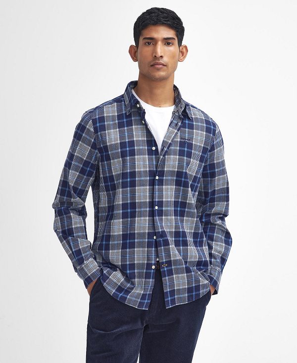 Barbour Pritchard Tailored Long Sleeved Shirt Blue | BABO87868