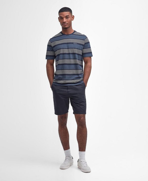 Barbour Putney Striped T-shirt Navy | BABO88333