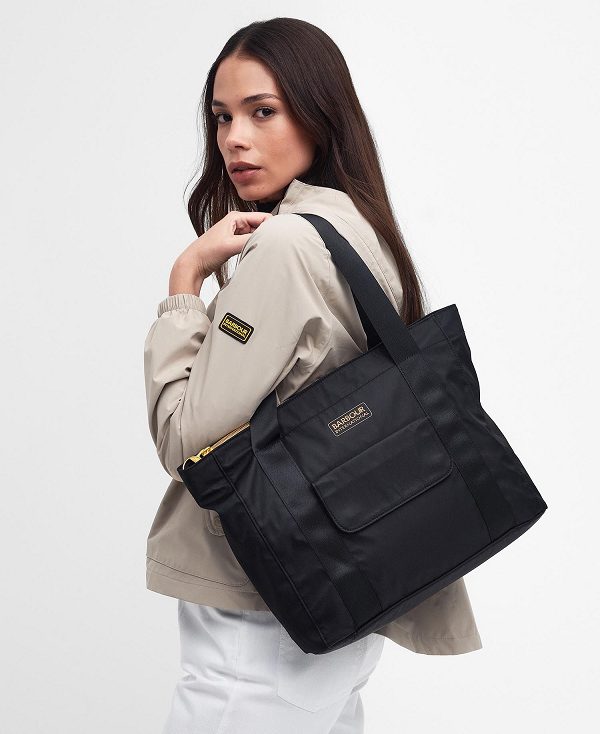 Barbour Qualify Tote Bag Classic Black | BABO89970