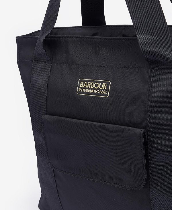 Barbour Qualify Tote Bag Classic Black | BABO89970