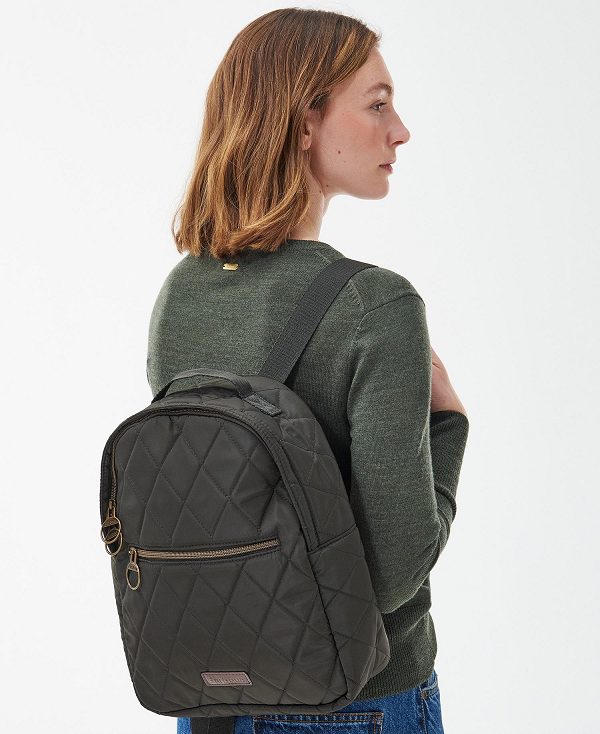 Barbour Quilted Backpack Classic Black | BABO89952