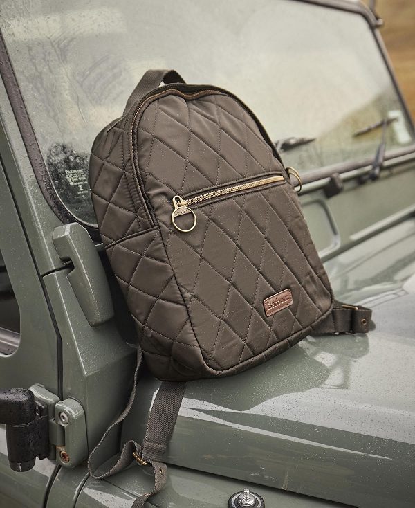 Barbour Quilted Backpack Classic Black | BABO89952