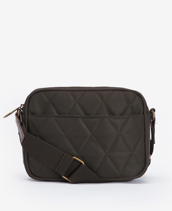 Barbour Quilted Crossbody Bag Olive | BABO89982