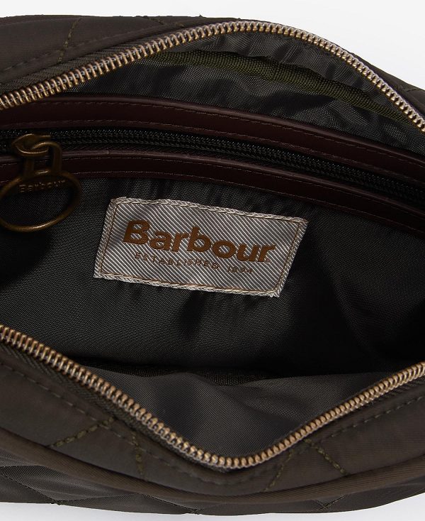 Barbour Quilted Crossbody Bag Olive | BABO89982