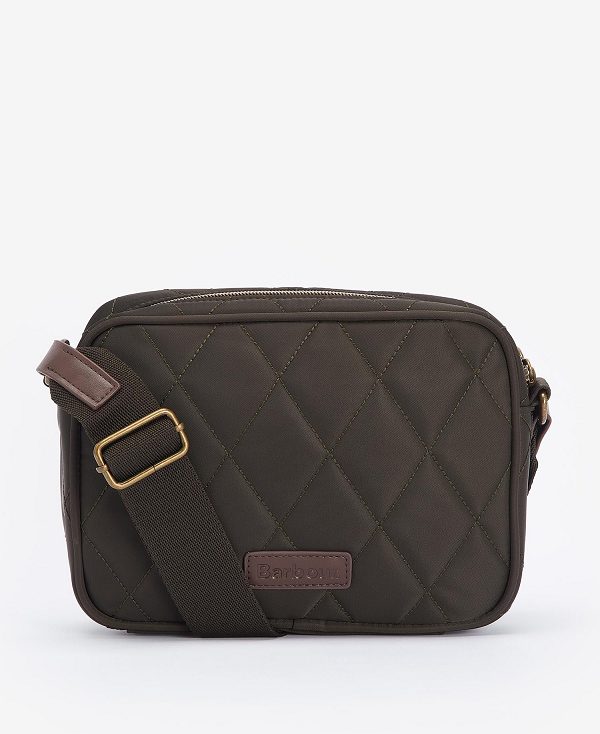 Barbour Quilted Crossbody Bag Olive | BABO89982