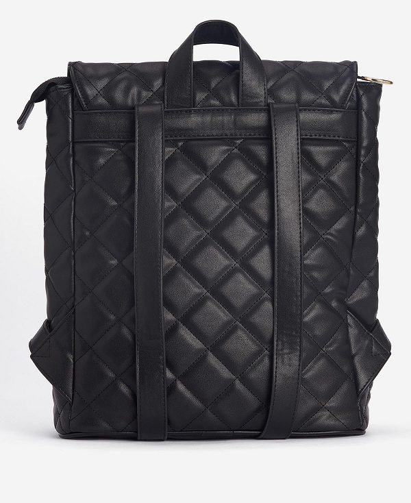 Barbour Quilted Hoxton Backpack Classic Black | BABO89964