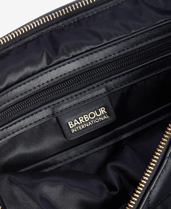 Barbour Quilted Hoxton Backpack Classic Black | BABO89964