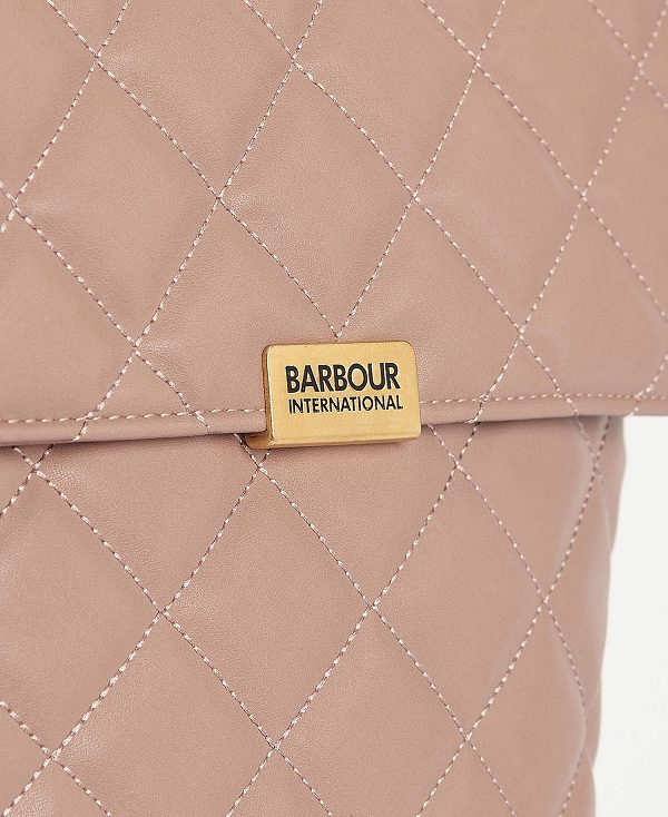 Barbour Quilted Hoxton Backpack Pink | BABO89963