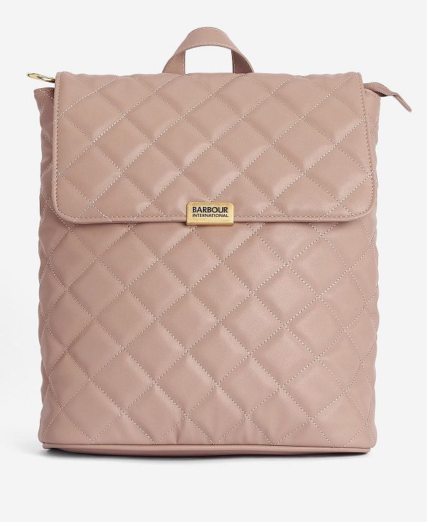 Barbour Quilted Hoxton Backpack Pink | BABO89963