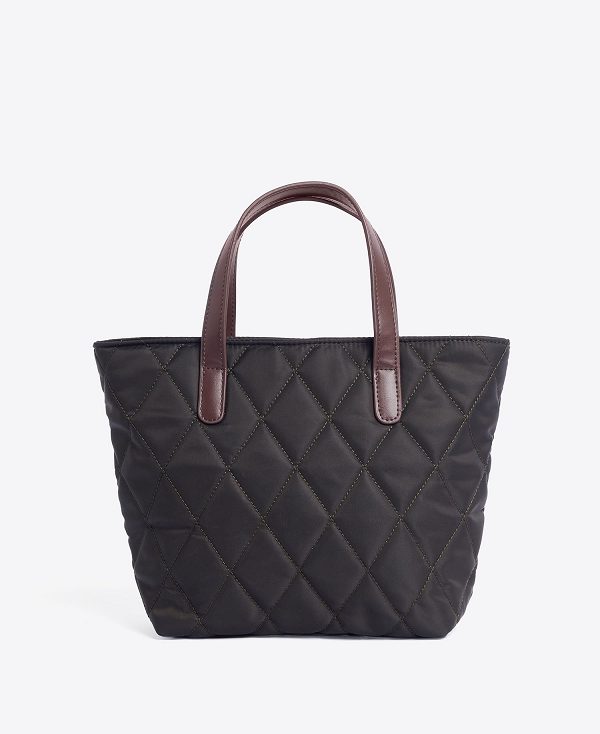 Barbour Quilted Mini Tote Bag Olive | BABO89981