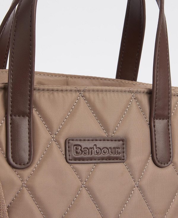 Barbour Quilted Mini Tote Bag Sand Dune | BABO89980