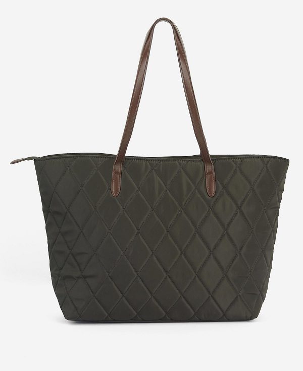 Barbour Quilted Tote Bag Classic Black | BABO89954