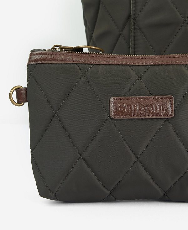 Barbour Quilted Tote Bag Classic Black | BABO89954