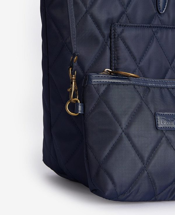 Barbour Quilted Tote Bag Classic Navy | BABO89973