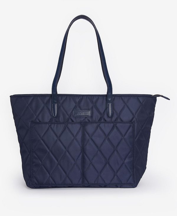 Barbour Quilted Tote Bag Classic Navy | BABO89973