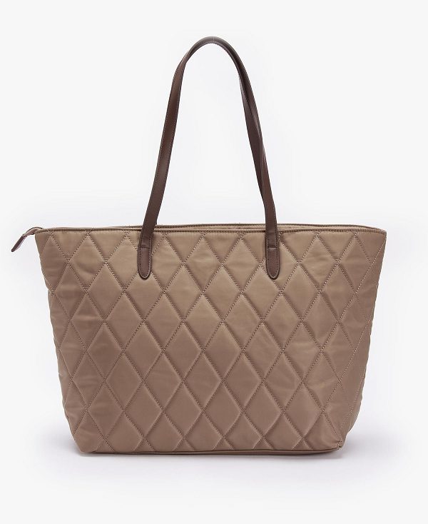 Barbour Quilted Tote Bag Sand Dune | BABO89978