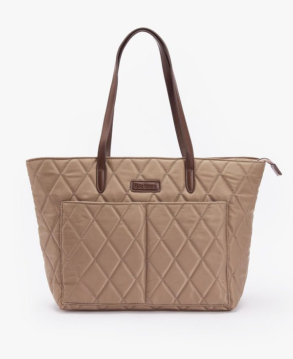 Barbour Quilted Tote Bag Sand Dune | BABO89978