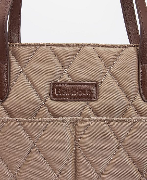 Barbour Quilted Tote Bag Sand Dune | BABO89978