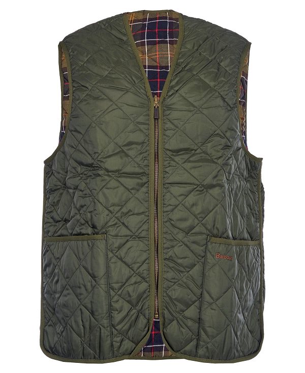 Barbour Quilted Zip-in Liner Olive/Classic | BABO87513