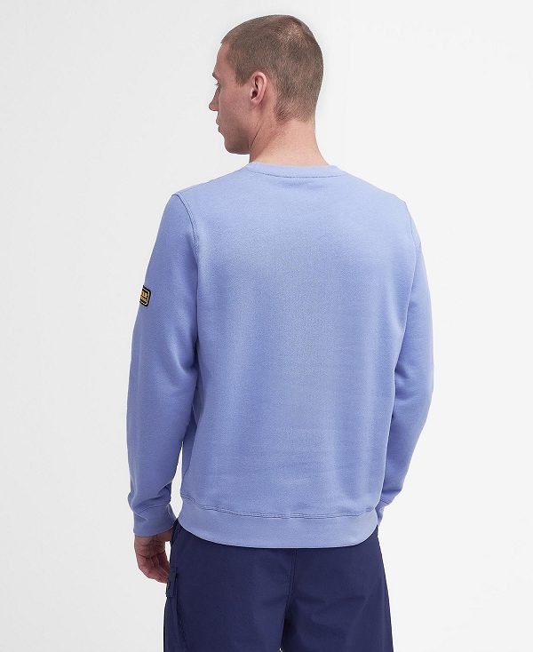 Barbour Racer Badge Sweatshirt Enfield Blue | BABO88457