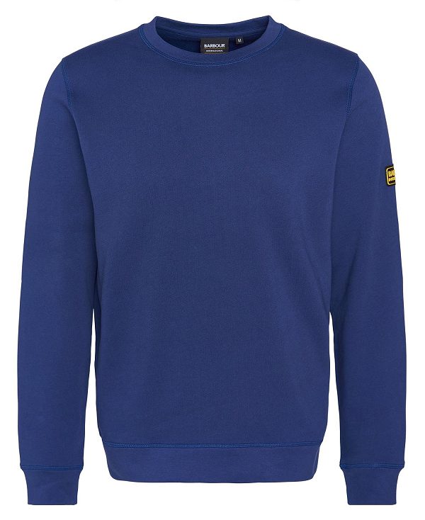 Barbour Racer Badge Sweatshirt Navy | BABO88464