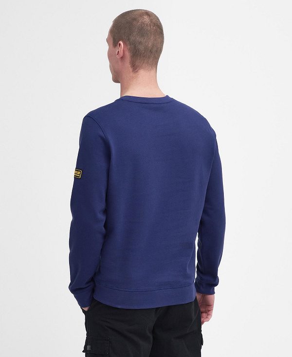 Barbour Racer Badge Sweatshirt Navy | BABO88464