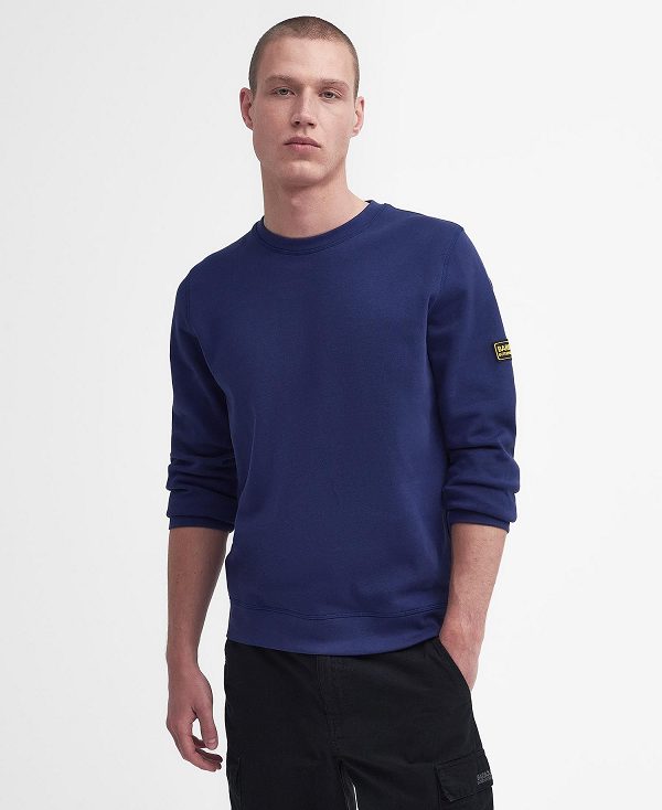 Barbour Racer Badge Sweatshirt Navy | BABO88464