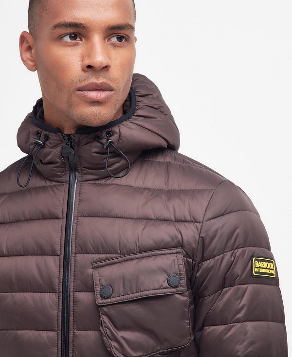 Barbour Racer Ouston Quilted Jacket Black | BABO87306