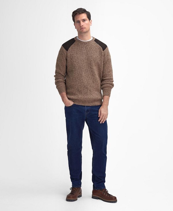 Barbour Raisthorpe Crew Neck Jumper Beige | BABO88662