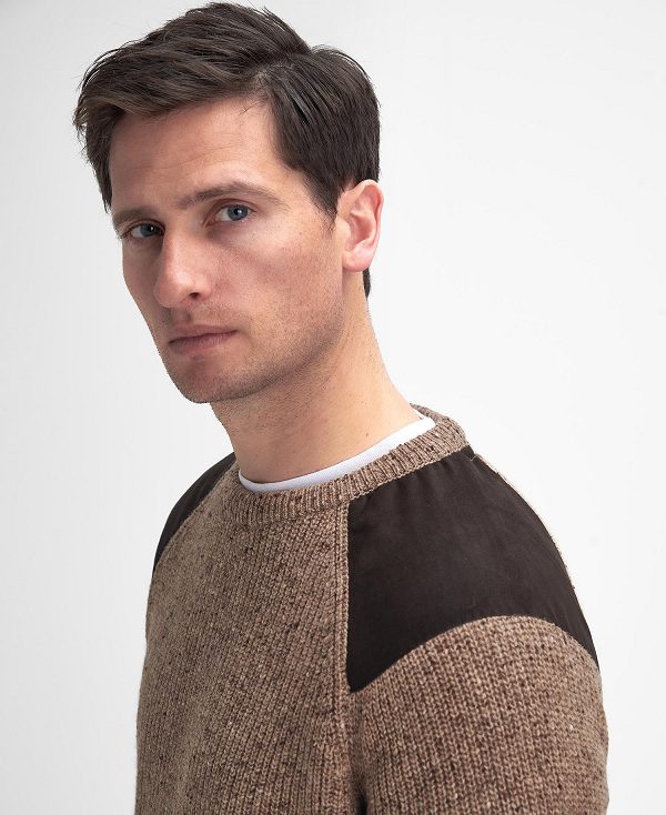 Barbour Raisthorpe Crew Neck Jumper Beige | BABO88662