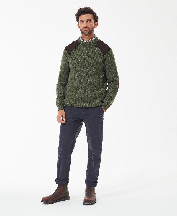 Barbour Raisthorpe Crew Neck Jumper Green | BABO88564