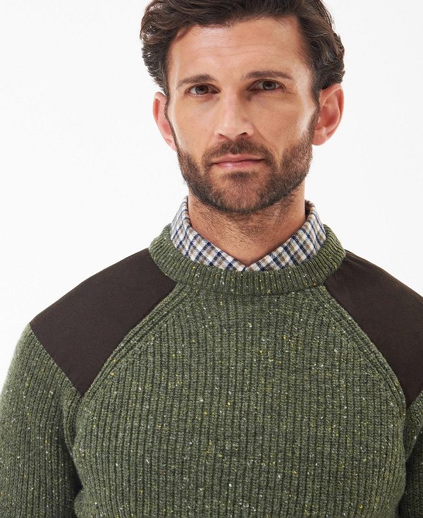 Barbour Raisthorpe Crew Neck Jumper Green | BABO88564