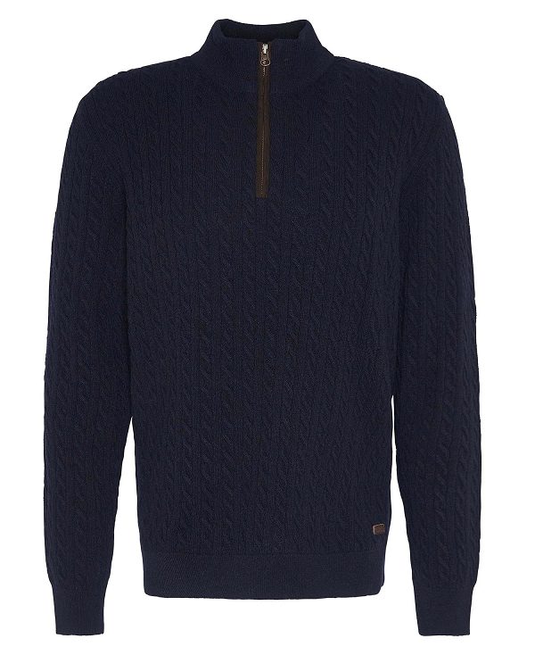 Barbour Ramsden Half-zip Jumper Navy | BABO88659