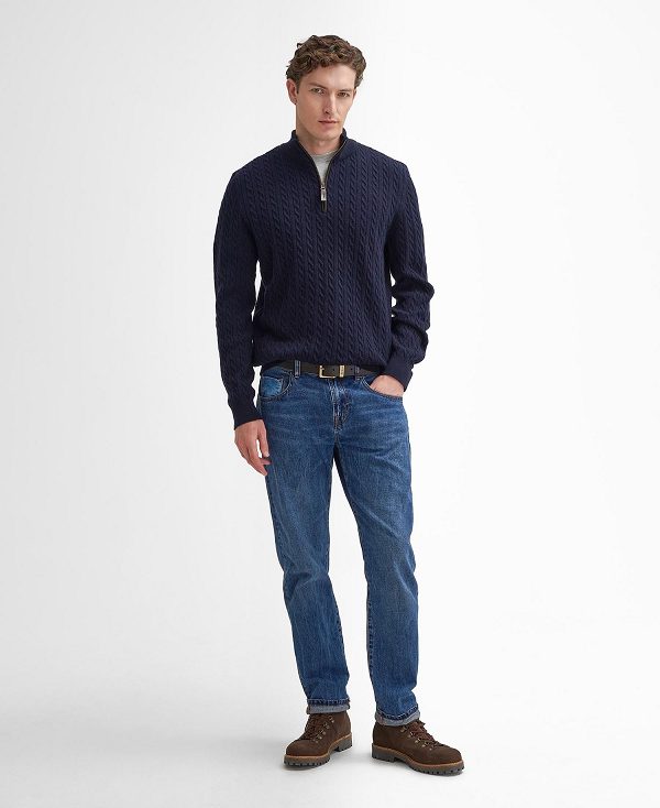 Barbour Ramsden Half-zip Jumper Navy | BABO88659