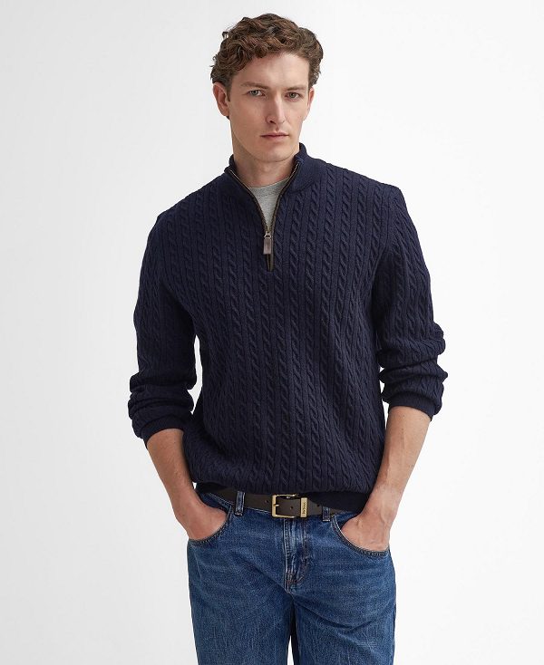 Barbour Ramsden Half-zip Jumper Navy | BABO88659