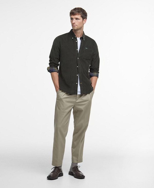 Barbour Ramsey Tailored Fit Shirt Forest | BABO87796