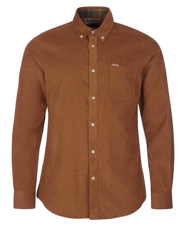 Barbour Ramsey Tailored Fit Shirt Russet Brown | BABO87791