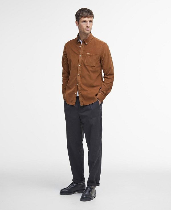 Barbour Ramsey Tailored Fit Shirt Russet Brown | BABO87791