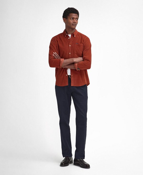 Barbour Ramsey Tailored Long-sleeved Shirt Orange | BABO87793