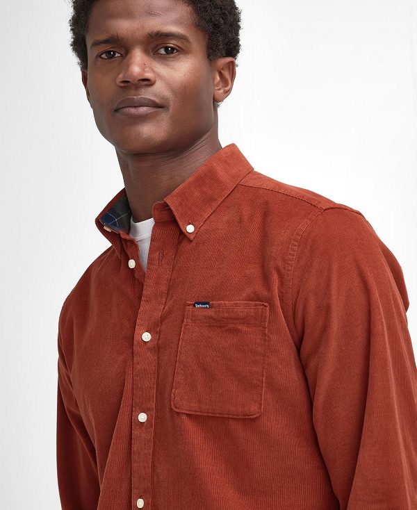 Barbour Ramsey Tailored Long-sleeved Shirt Orange | BABO87793