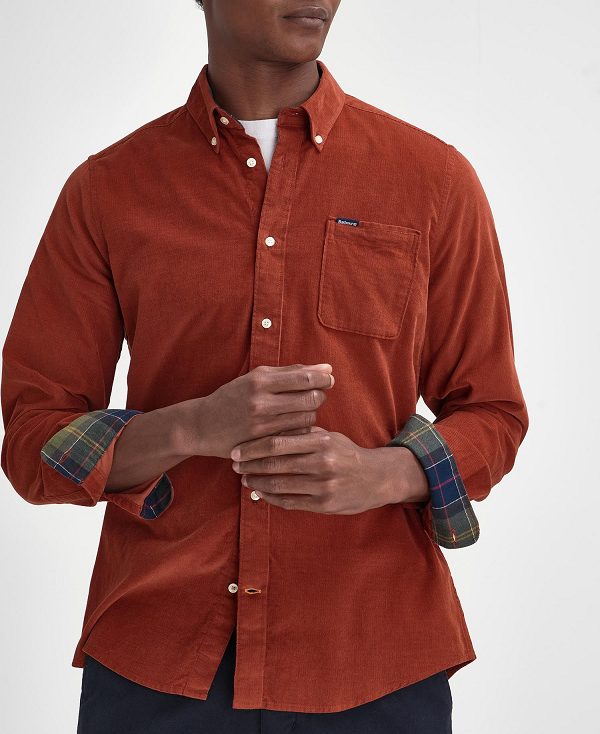 Barbour Ramsey Tailored Long-sleeved Shirt Orange | BABO87793