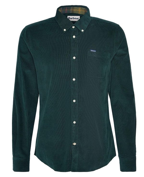 Barbour Ramsey Tailored Long-sleeved Shirt Green | BABO87797