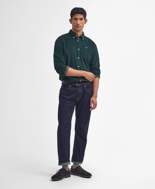 Barbour Ramsey Tailored Long-sleeved Shirt Green | BABO87797