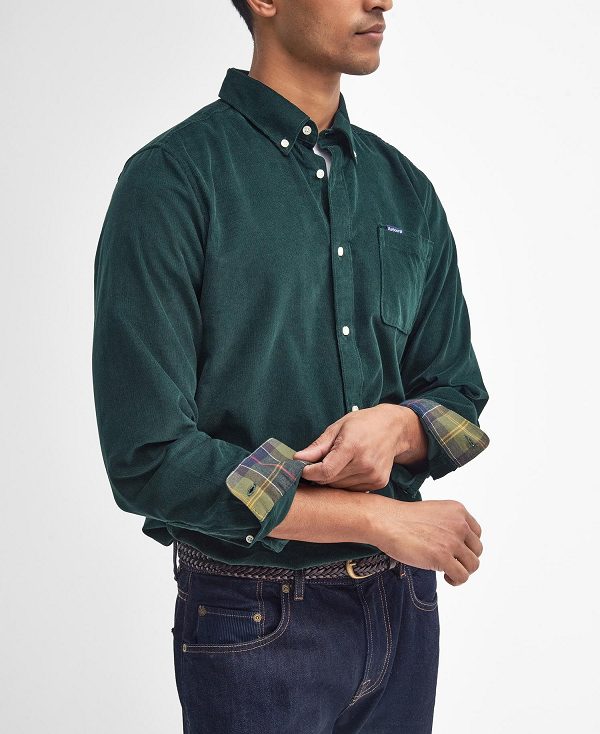 Barbour Ramsey Tailored Long-sleeved Shirt Green | BABO87797