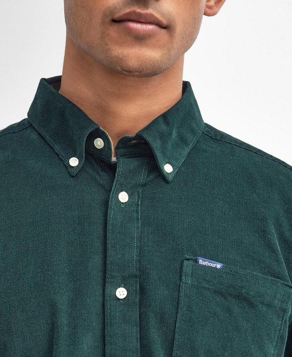 Barbour Ramsey Tailored Long-sleeved Shirt Green | BABO87797