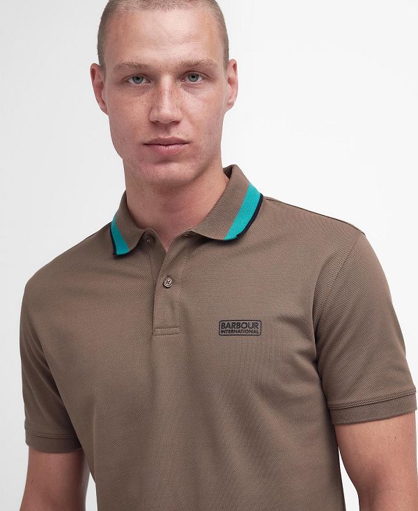 Barbour Re-amp Polo Shirt Brown | BABO88068