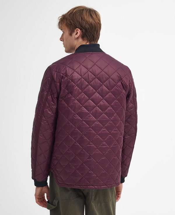 Barbour Re-engineered Liddesdale Quilted Bomber Jacket Merlot | BABO87393