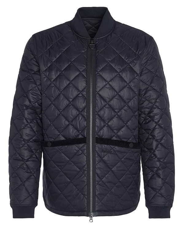 Barbour Re-engineered Liddesdale Quilted Bomber Jacket Black | BABO87395